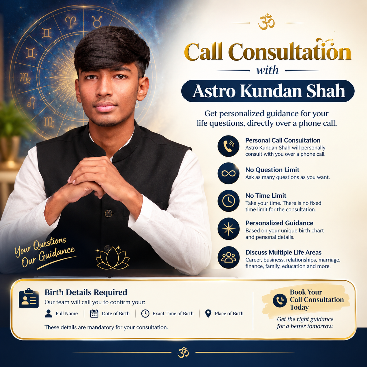 Call Consultation with Astro Kundan Shah