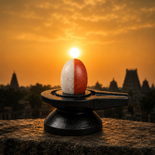 2 Inch Original Ardhanarishwar Narmadeshwar Shivling with 4 Inch Jaldhari