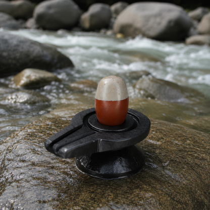 2 Inch Shivling with 4 Inch Damru Jaldhari