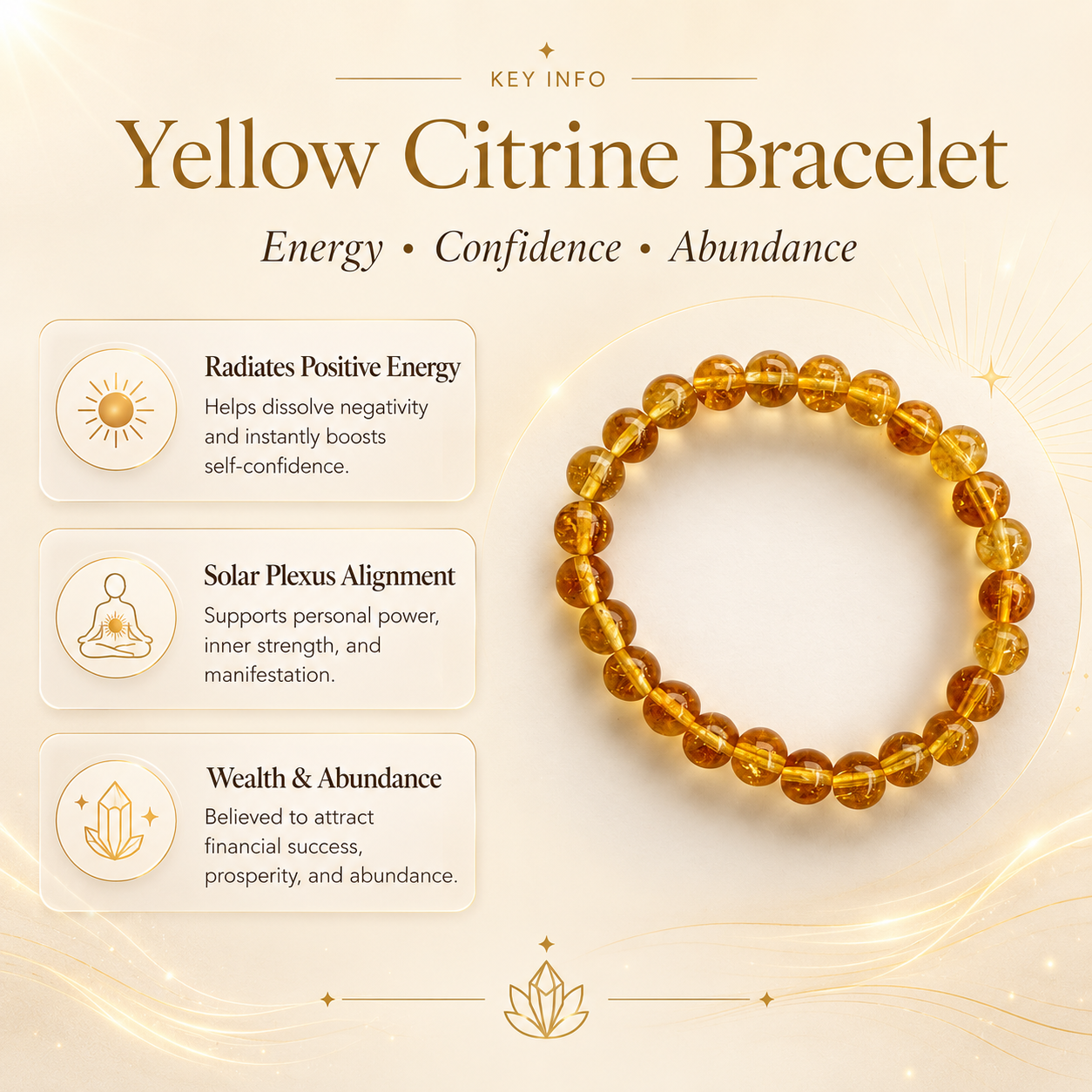 Yellow Citrine Bracelet