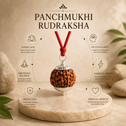 Panchmukhi Rudraksha Pendant